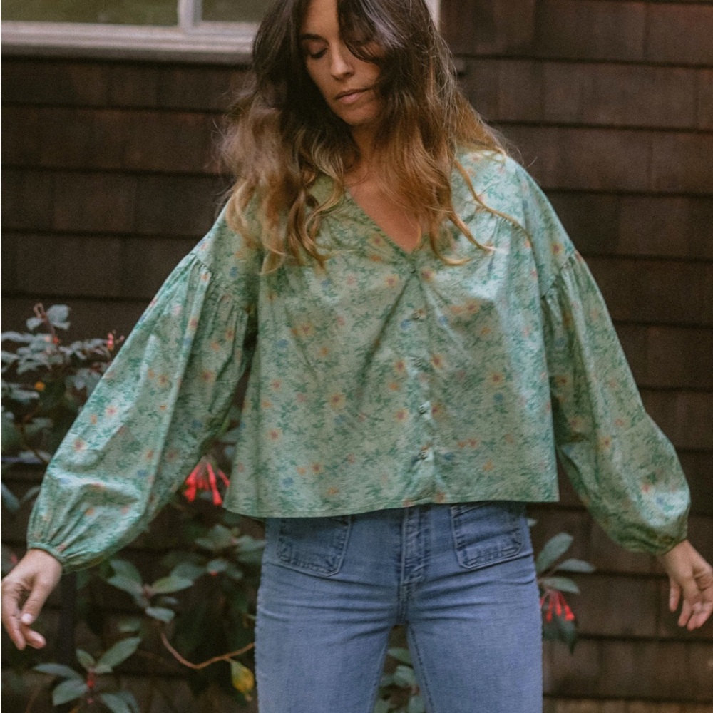 Layne blouse in Buck Floral